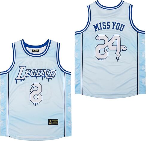 24 Mens Legend Sport Shirt,Miss You Snakeskin Hip Hop Basketball Jersey in Saudi Arabia