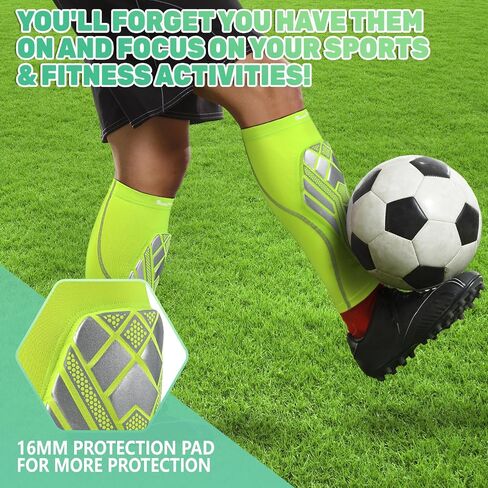 Seektop Soccer Shin Guards Shin Pads for Kids Youth Age 5, 6-8, 8-10, 10-12 and Above 12 Boys/Girls, Toddler, Adults Men Womens Soccer Compression Sleeve in Saudi Arabia