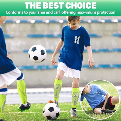 Seektop Soccer Shin Guards Shin Pads for Kids Youth Age 5, 6-8, 8-10, 10-12 and Above 12 Boys/Girls, Toddler, Adults Men Womens Soccer Compression Sleeve in Saudi Arabia