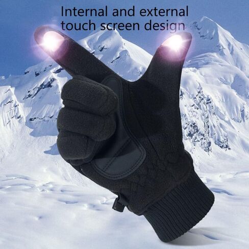 Winter gloves windproof for men and women - warm gloves for cold weather, touch screen fingers, driving bicycles for running in Saudi Arabia