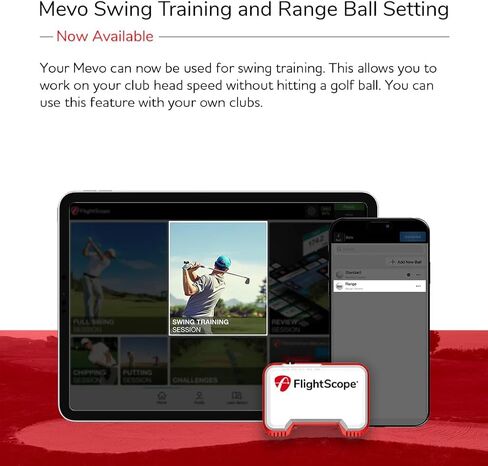 FlightScope Mevo Portable Golf Launch Monitor and Rangefinder with Signature Power Bundle | Real Time Swing Data, Carry Distance, Spin Rate, Club & Ball Speed, Vertical Launch, Smash Factor, and More! in Saudi Arabia