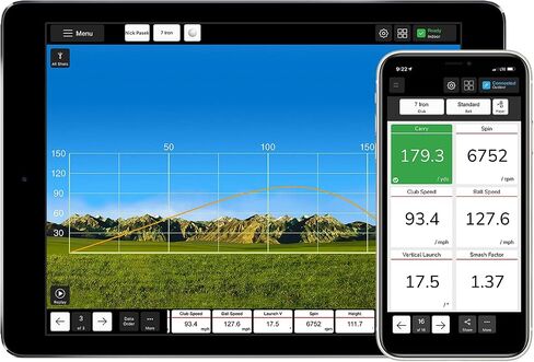 FlightScope Mevo Portable Golf Launch Monitor and Rangefinder with Signature Power Bundle | Real Time Swing Data, Carry Distance, Spin Rate, Club & Ball Speed, Vertical Launch, Smash Factor, and More! in Saudi Arabia