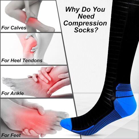 3 PAIRS OPAL ROYAL Compression Socks for Women and Men | Graduated Compression Stockings | 20-30MMHG in Saudi Arabia