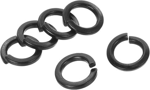 uxcell Split Lock Washer, M8 304 Stainless Steel Spring Lock Washer 100pcs, Black in Saudi Arabia