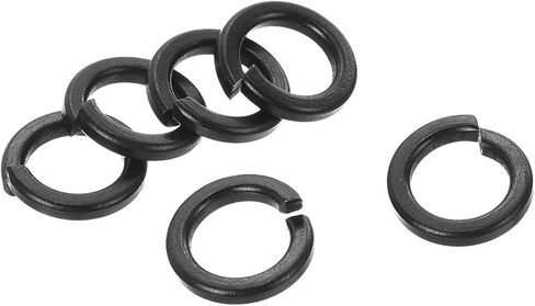 uxcell Split Lock Washer, M8 304 Stainless Steel Spring Lock Washer 100pcs, Black in Saudi Arabia