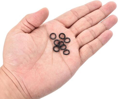 uxcell Split Lock Washer, M8 304 Stainless Steel Spring Lock Washer 100pcs, Black in Saudi Arabia