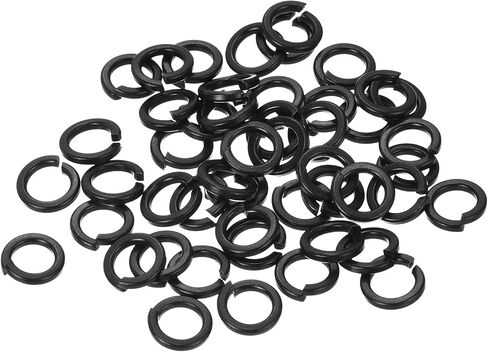 uxcell Split Lock Washer, M8 304 Stainless Steel Spring Lock Washer 100pcs, Black in Saudi Arabia