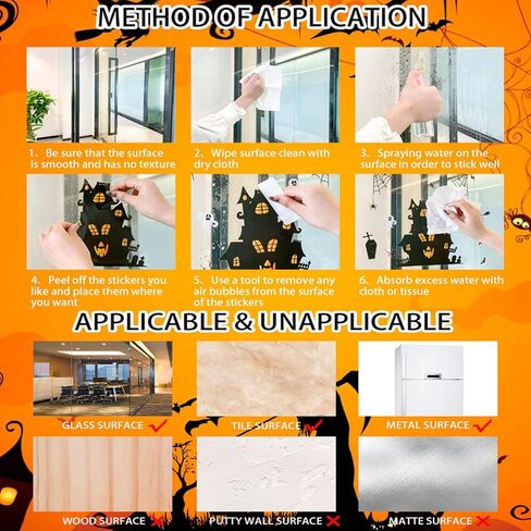 ملصقات نافذة الشبح الأبيض للهالوين ملصقات تزيين رعب شبح تصميم الهالوين نافذة تتشبث ملصق مزدوج الجوانب ثابت لنوافذ الهالوين لمستلزمات حفلات الهالوين ديكور زجاجي in Kuwait