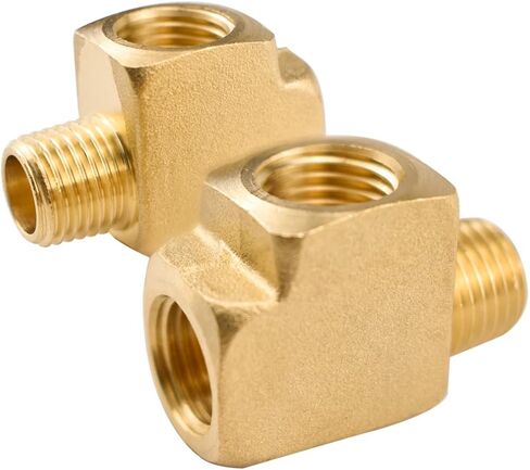 تركيب أنابيب نحاسية، ZESE 2 قطعة 1/4" NPT أنثى إلى 1/4" NPT أنثى إلى 1/4" NPT ذكر محول أنابيب نحاسية بارستوك ستريت in Kuwait
