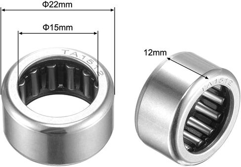 uxcell TA2230 Needle Roller Bearings 22mm Bore 29mm OD 30mm Width Chrome Steel Open End in Saudi Arabia