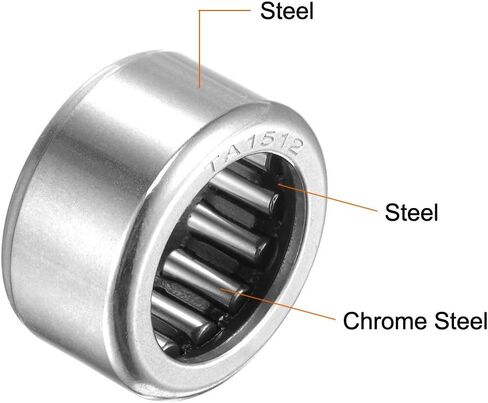 uxcell TA2230 Needle Roller Bearings 22mm Bore 29mm OD 30mm Width Chrome Steel Open End in Saudi Arabia