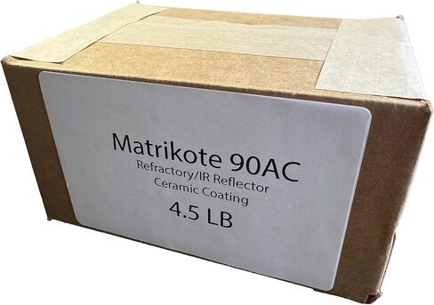 طلاء سيراميك Matrikote (4.5 رطل) - فرن مسبك عاكس للأشعة تحت الحمراء 3000F تصنيف درجة الحرارة رطل in Kuwait