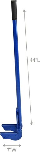 HOME-X Heavy-Duty Pallet Buster with Rotating Head, 45-Inch Powder-Coated Steel with Rubber Handle, No Assembly Required, 45" L x 6" W x 1 ¼ " H, Black in Saudi Arabia