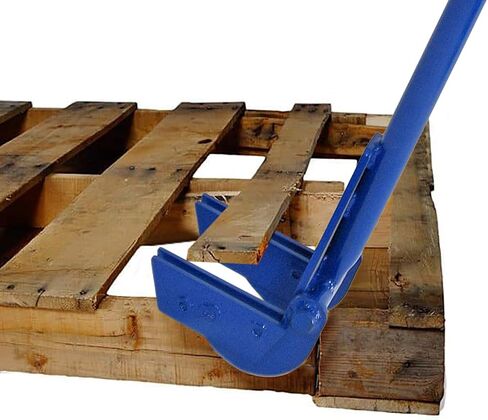 HOME-X Heavy-Duty Pallet Buster with Rotating Head, 45-Inch Powder-Coated Steel with Rubber Handle, No Assembly Required, 45" L x 6" W x 1 ¼ " H, Black in Saudi Arabia
