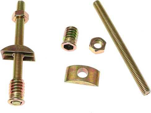 RLECS 6PCS M8x90mm Furniture Hardware Bed Head Connector Panel Connectors Fittings Table Bed Assembly Fasteners Bolts Nuts Half Moon Spacers for Wide Range of Furniture Panels in Saudi Arabia