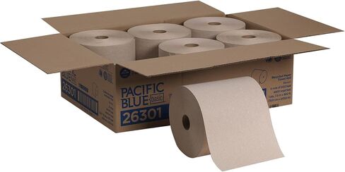 Georgia-Pacific Pacific Blue Basic Recycled Hardwound Paper Towel Rolls by GP PRO (Georgia-Pacific),Brown,26301,800 Feet Per Roll,6 Rolls Per Case in Saudi Arabia