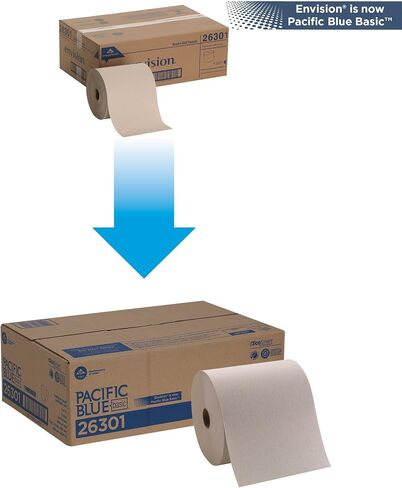 Georgia-Pacific Pacific Blue Basic Recycled Hardwound Paper Towel Rolls by GP PRO (Georgia-Pacific),Brown,26301,800 Feet Per Roll,6 Rolls Per Case in Saudi Arabia