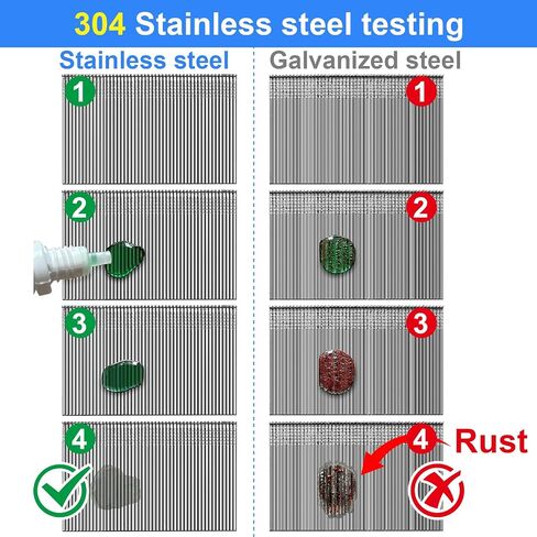 18 Gauge 304 Stainless Steel Brad Nails 18 GA Nail Gun Nails Assorted and Small Finishing Nails for Pneumatic, Electric Brad Nailer (3/4"+1-1/4"+1-1/2"+2") in Saudi Arabia