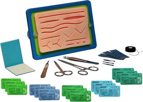 مجموعة أدوات ممارسة الخياطة من SurgicalSim على مجموعة أدوات لوحة التدريب المثبتة in Kuwait