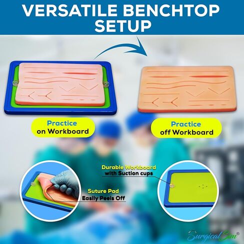 مجموعة أدوات ممارسة الخياطة من SurgicalSim على مجموعة أدوات لوحة التدريب المثبتة in Kuwait