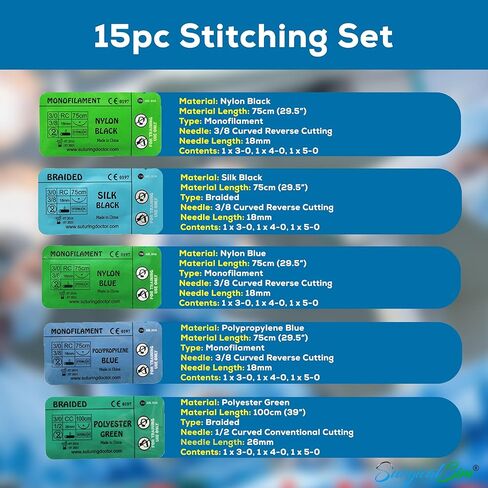 مجموعة أدوات ممارسة الخياطة من SurgicalSim على مجموعة أدوات لوحة التدريب المثبتة in Kuwait