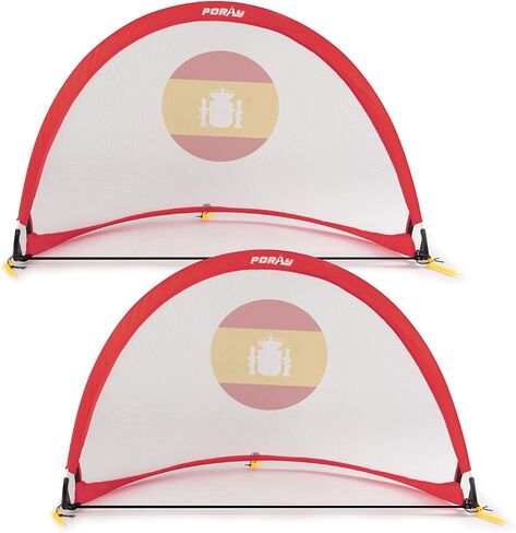 Porayhut Quick Open Soccer Net Pop up Goal for Kid Set of 2 Portable 210D Oxford Extra Stakes Target Soccer Goal for Fun in Backyard in Saudi Arabia