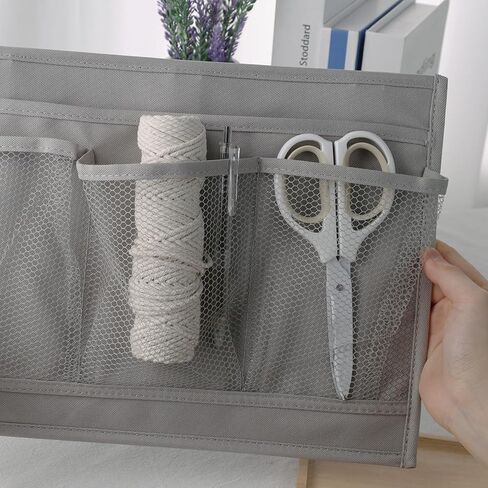 HAKACC Bedside Caddy Storage Organizer, Hanging Storage Bag Pocket for Bunk/Hospital Beds,College Dorm Organizer for Remotes Phone,College Dorm,Camp,Baby Bed Rails(4 Pockets),Grey in Saudi Arabia