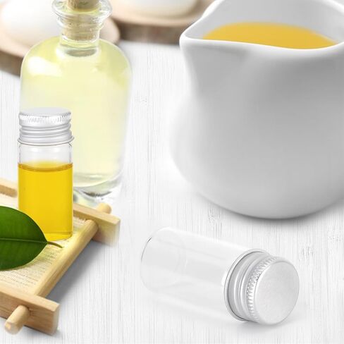 Kesell 24PCS 5ml Clear Glass Vials with Aluminium Cap Mini Glass Bottles with Caps for Storage, Sample Vials in Kuwait