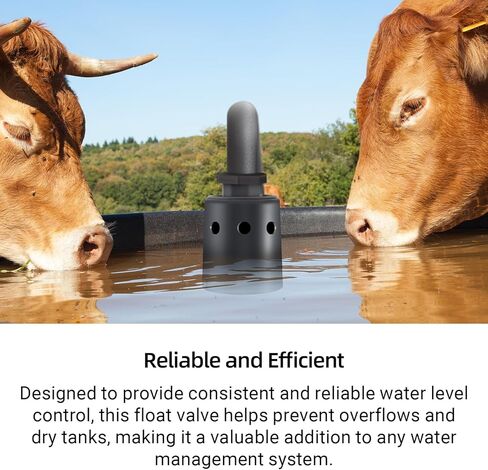 صمام تعويم أوتوماتيكي للتحكم في مستوى المياه مكون من قطعتين - صمام تعويم من راتنج النايلون المتين لخزانات الماشية وحمامات السباحة والبرك والمزيد in Kuwait