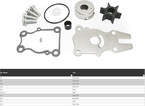 63D-W0078-01-00 طقم إصلاح الدفاعة مضخة المياه مع السكن لياماها خارجي 40 50 60 F40 F50 F60 C40 P40 C50 P50 محرك القارب إعادة بناء خدمة أجزاء استبدال سييرا 18-3434 18-3415 in Saudi Arabia