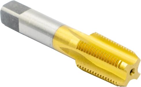 خيط أنبوب الصنبور 1/4-18 NPT، فولاذ كوبالت M35، صلابة إضافية، درجة صناعية للوظائف الشاقة، أكثر متانة ومقاومة للحرارة، مثالية للفولاذ المقاوم للصدأ - مثالية للأعمال اليدوية والمحترفين in Kuwait