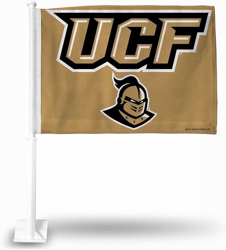 Rico Industries Gold Double Sided Double Sided Car Flag - 16" x 19" - Strong Pole that Hooks Onto Car/Truck/Automobile in Saudi Arabia