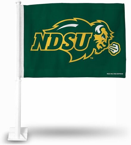علم سيارة Rico Industries North Dakota State Bisons بديل مزدوج الجوانب - 40.64 سم × 48.26 سم - عمود قوي يتم تثبيته على السيارة/الشاحنة/السيارات in Saudi Arabia