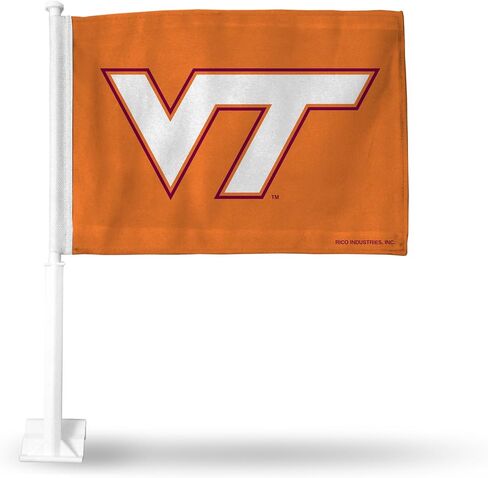 علم سيارة Rico Industries NCAA Virginia Tech Hokies بديل مزدوج الجوانب - 40.64 سم × 48.26 سم - عمود قوي يتم تثبيته على السيارة/الشاحنة/السيارات in Saudi Arabia