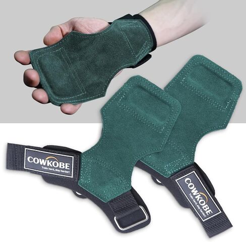 Wrist Straps for Weightlifting with Wrist Wraps,Leather Weight Lifting Wrist Wraps Grip Assistance Deadlift Straps Workout Gym Straps for Men and Women in Saudi Arabia