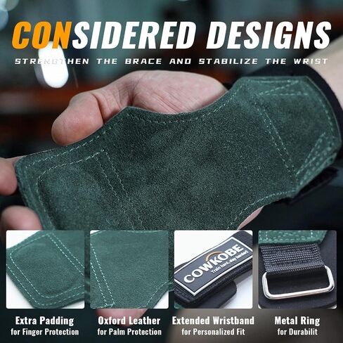 Wrist Straps for Weightlifting with Wrist Wraps,Leather Weight Lifting Wrist Wraps Grip Assistance Deadlift Straps Workout Gym Straps for Men and Women in Saudi Arabia