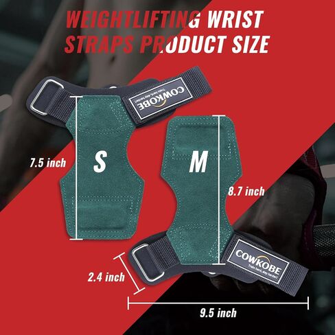 Wrist Straps for Weightlifting with Wrist Wraps,Leather Weight Lifting Wrist Wraps Grip Assistance Deadlift Straps Workout Gym Straps for Men and Women in Saudi Arabia