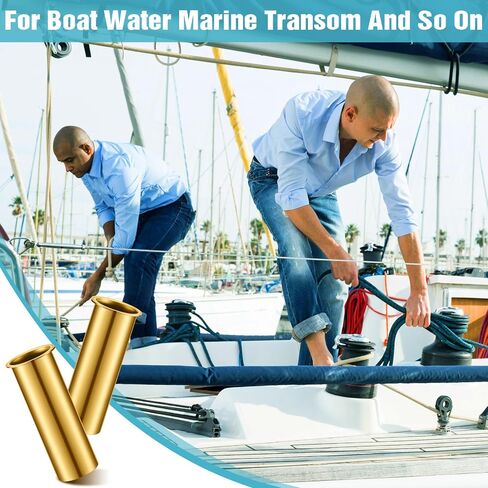 5 Pcs Brass Drain Tube 3 x 1 Inches Boat Drain Tube Plug Brass Boat Drain Plug Livewell Overflow Drain Tube for Boat Water Marine Transom Splashwell Livewell Transom Splashwell Installation in Saudi Arabia