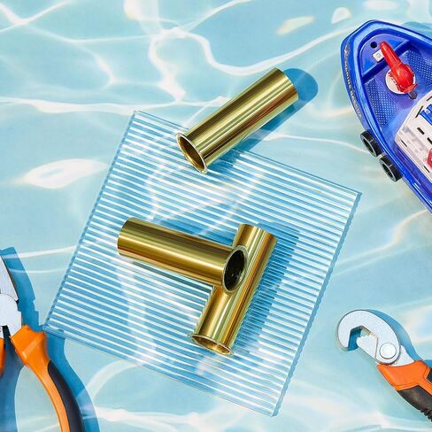 5 Pcs Brass Drain Tube 3 x 1 Inches Boat Drain Tube Plug Brass Boat Drain Plug Livewell Overflow Drain Tube for Boat Water Marine Transom Splashwell Livewell Transom Splashwell Installation in Saudi Arabia