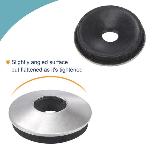 غسالات الختم المستعبدة من MECCANIXITY 12x4.2x2.8 مم من الفولاذ المقاوم للصدأ EPDM حشية لولبية مدعومة بالمطاط، حزمة من 200 in Saudi Arabia