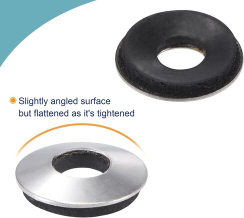 غسالات الختم المستعبدة من MECCANIXITY 12x4.2x2.8 مم من الفولاذ المقاوم للصدأ EPDM حشية لولبية مدعومة بالمطاط، حزمة من 200 in Saudi Arabia