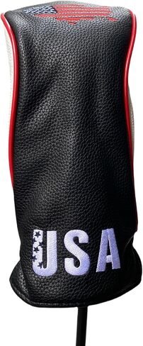 غطاء رأس Golf Hybrid Rescue - قطعة واحدة من غطاء نادي الجولف متعدد الاستخدامات يناسب جميع العلامات التجارية الهجينة - غطاء رأس هجين بعلم الولايات المتحدة مع رقم. علامة in Kuwait