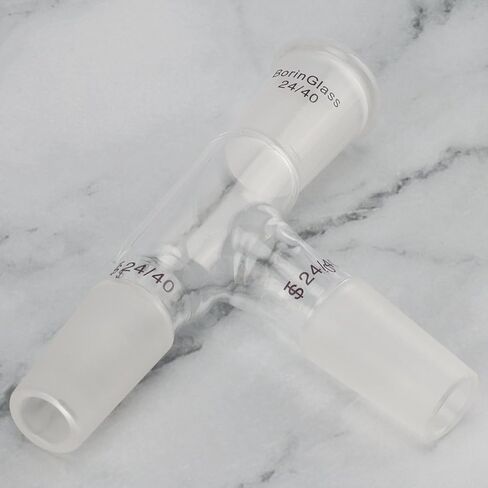 75 Degree Bent Distillation Adapter, Borosilicate Glass Distillation Glass Laboratory Adapter with 24/40 Inner Joint in Kuwait