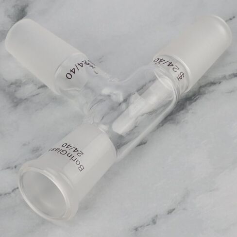 75 Degree Bent Distillation Adapter, Borosilicate Glass Distillation Glass Laboratory Adapter with 24/40 Inner Joint in Kuwait