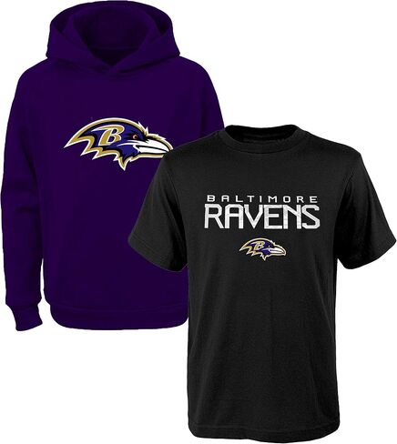 NFL Youth 8-20 Polyester Performance Primary Logo Hoodie & T-Shirt 2 Pack Set in Saudi Arabia