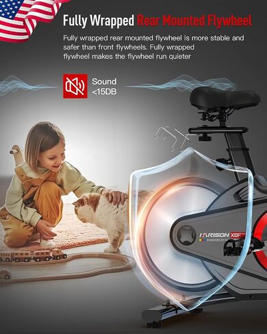 HARISON Electromagnetic Exercise Bike with Bluetooth, Workout Bike with 2 in 1 LED Display for Resistance Control and Data Record, Stationary bike for Home Gym 400 LBS Capacity, 36-Level Resistance in Saudi Arabia