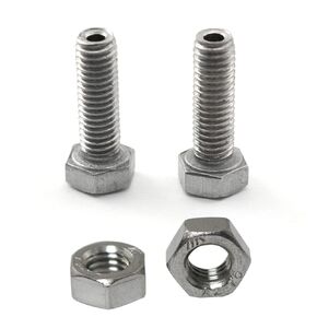 2pcs Cylindrical Hollow External Hexagon Screw 304 Stainless Steel Lamp Threading Screws Through Hole Bolt M8x25