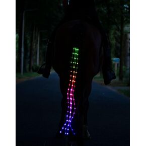 LED Horse Tail Light, 6 Color in 1 Light up Horse Tack, USB Rechargeable LED Horse Equipment - Added Visibility & Safety for Night Horse Riding