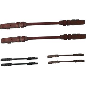 Majestic Ally Pair of Rolled Leather Buckeled Grab Strap for English Saddles, Hand hold Strap for Safety when Riding Horse - Pack of 2