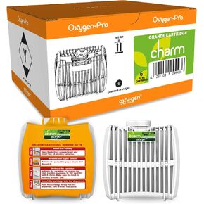 Oxygen-Pro - Charm, Cucumber Melon Medium Fragrance Cartridge For Oxy-Gen Powered Commercial and Residential Air Fresheners and Deodorizers (6)